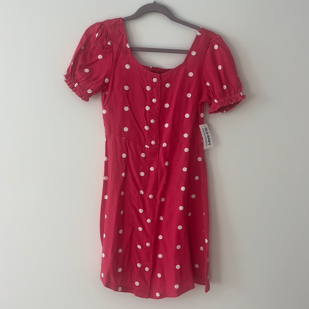 Pink polka dot sundress - old navy